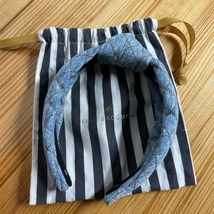 Lele Sadoughi Denim top knot headband